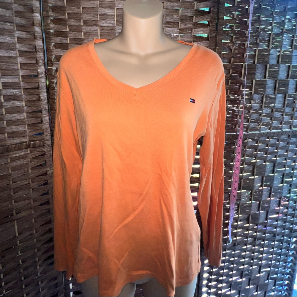 Tommy Hilfiger orange long sleeve top